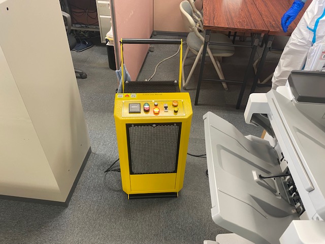 新型コロナウイルス陽性者発生後の消毒作業を行いました。